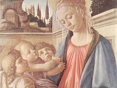 Madonna and Child and Two Angels by Sandro Botticelli